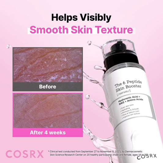 COSRX 6 Peptide Collagen Booster Serum (150ml) - Firming & Anti-Ageing Facial Toner Serum