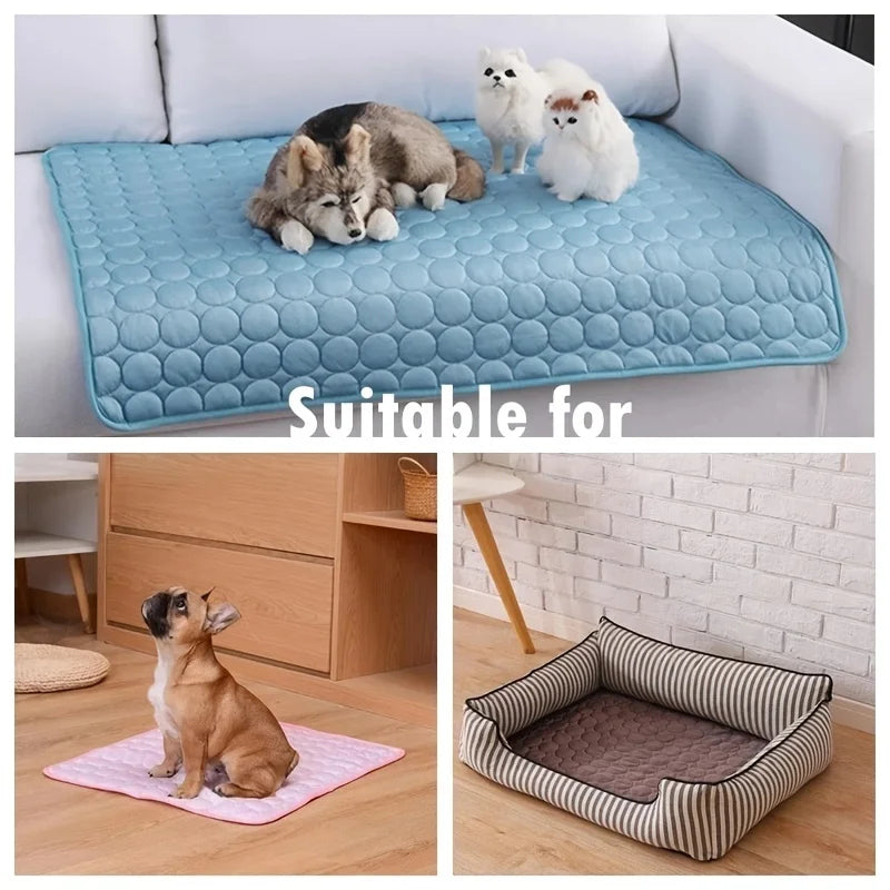 Zyvomart Extra-Large Dog Cooling Mat - Summer Pet Ice Pad & Durable Sofa Blanket