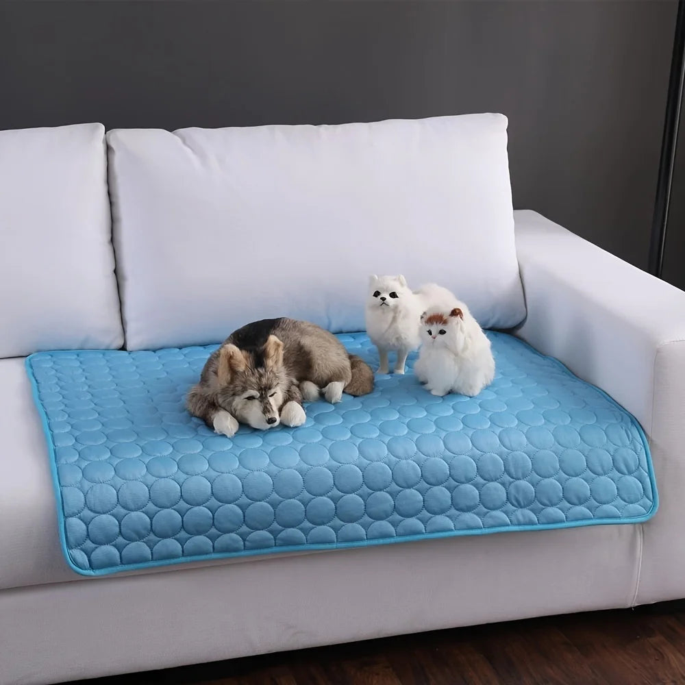 Zyvomart Extra-Large Dog Cooling Mat - Summer Pet Ice Pad & Durable Sofa Blanket