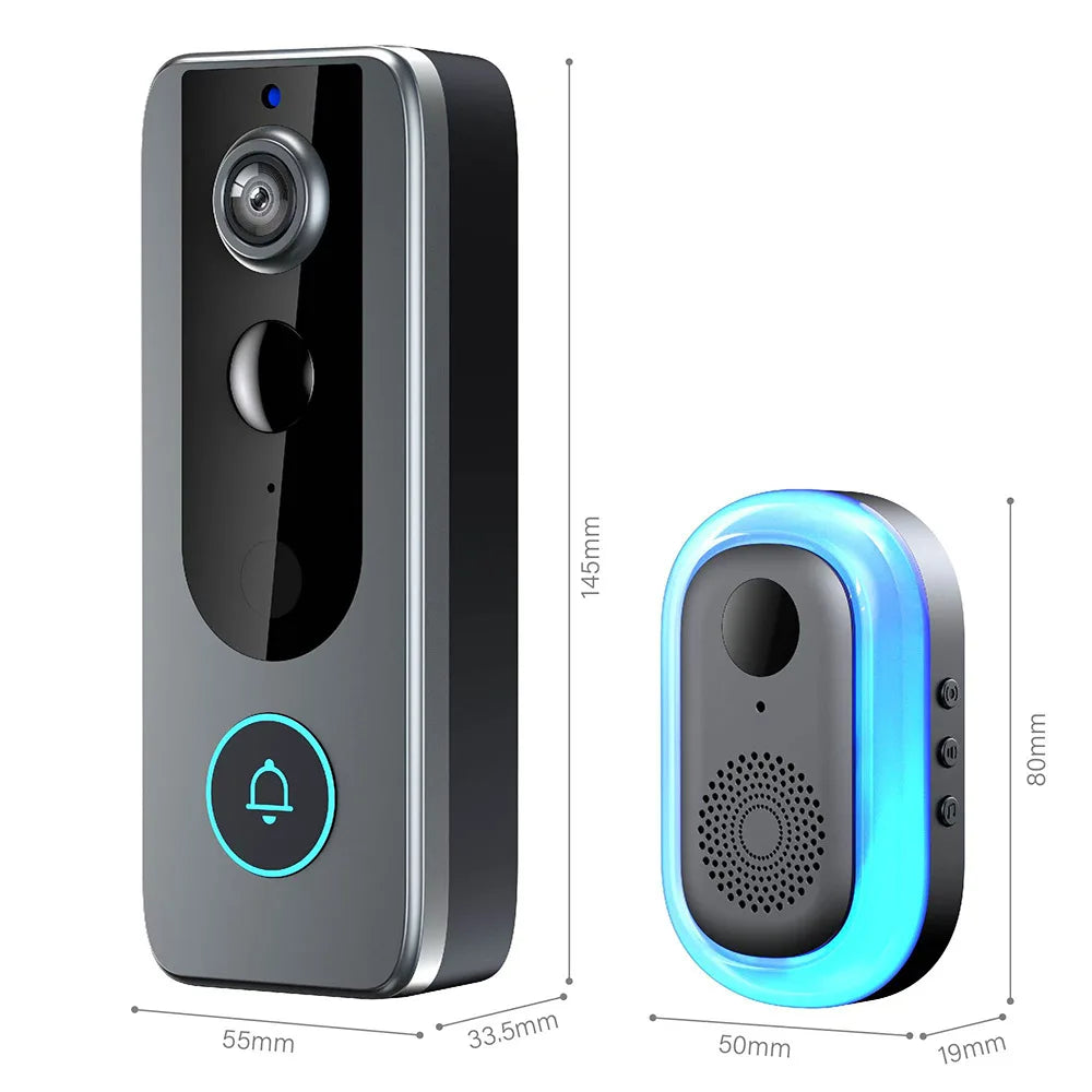 Tuya 1080P WiFi Smart Video Doorbell with Bidirectional Audio and Waterproof Camera