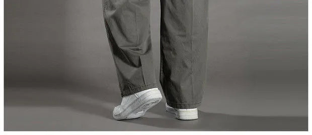 Zyvomart Men's Cotton Cargo Pants Large Size Casual Work Wear Climbing Joggers