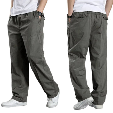 Zyvomart Men's Cotton Cargo Pants Large Size Casual Work Wear Climbing Joggers