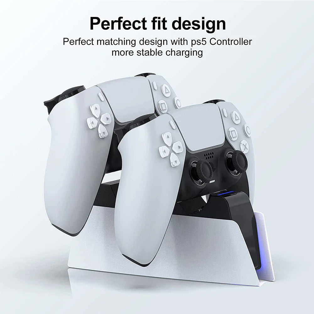 Zyvomart PS5 Type-C DualSense Charging Station Dual Dock Charger Stand