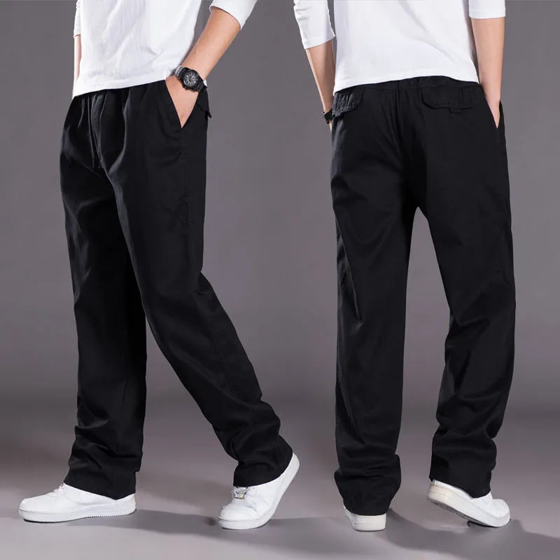 Zyvomart Men's Cotton Cargo Pants Large Size Casual Work Wear Climbing Joggers