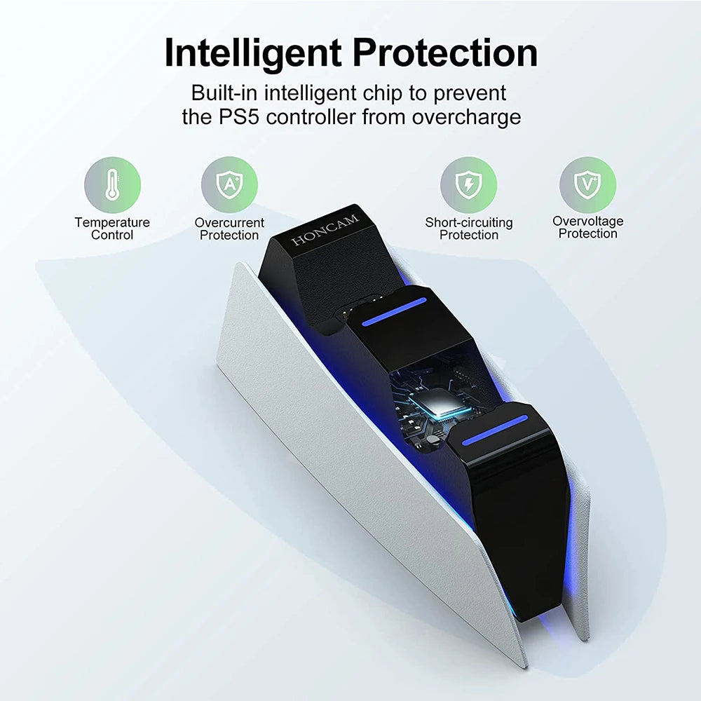 Zyvomart PS5 Type-C DualSense Charging Station Dual Dock Charger Stand