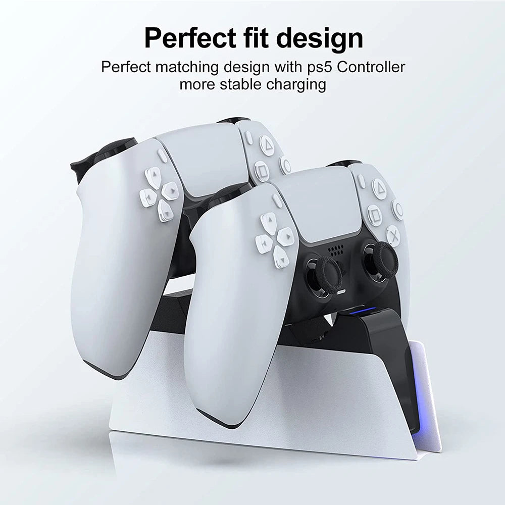 Zyvomart PS5 Type-C DualSense Charging Station Dual Dock Charger Stand