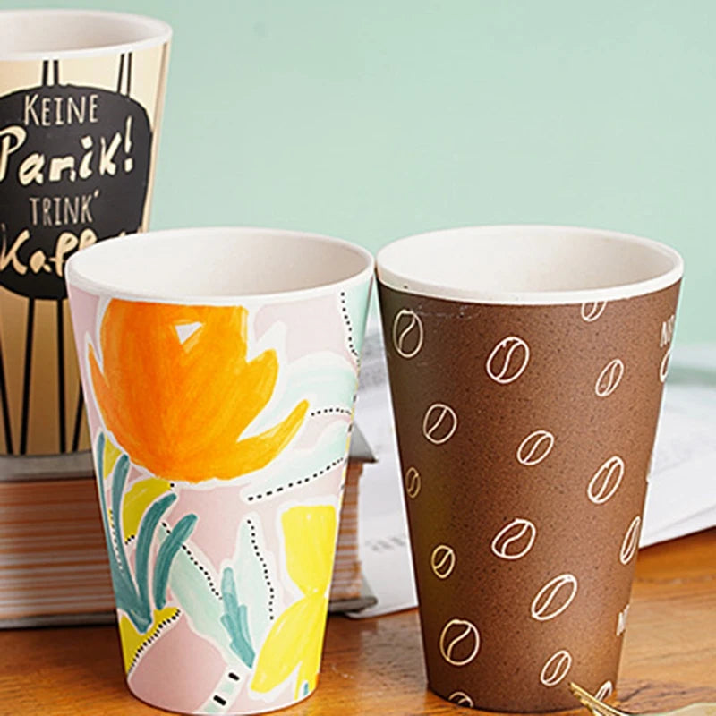Eco-Friendly Reusable Bamboo Travel Cup with Lid 470ML