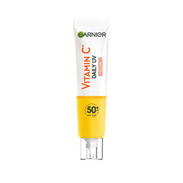 Garnier Vitamin C Daily UV Brightening Fluid Sheer Glow SPF50+ - Anti-Sun Damage Face & Neck Moisturizer - 40ml