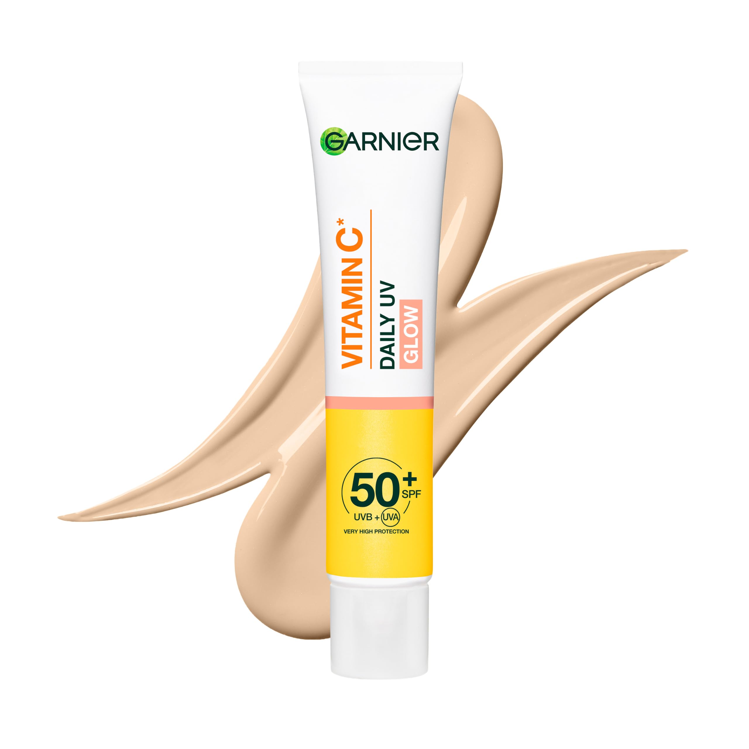 Garnier Vitamin C Daily UV Brightening Fluid Sheer Glow SPF50+ - Anti-Sun Damage Face & Neck Moisturizer - 40ml