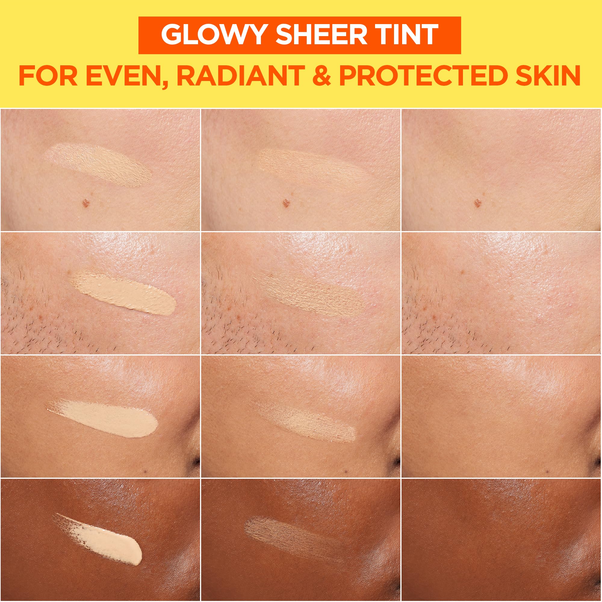 Garnier Vitamin C Daily UV Brightening Fluid Sheer Glow SPF50+ - Anti-Sun Damage Face & Neck Moisturizer - 40ml
