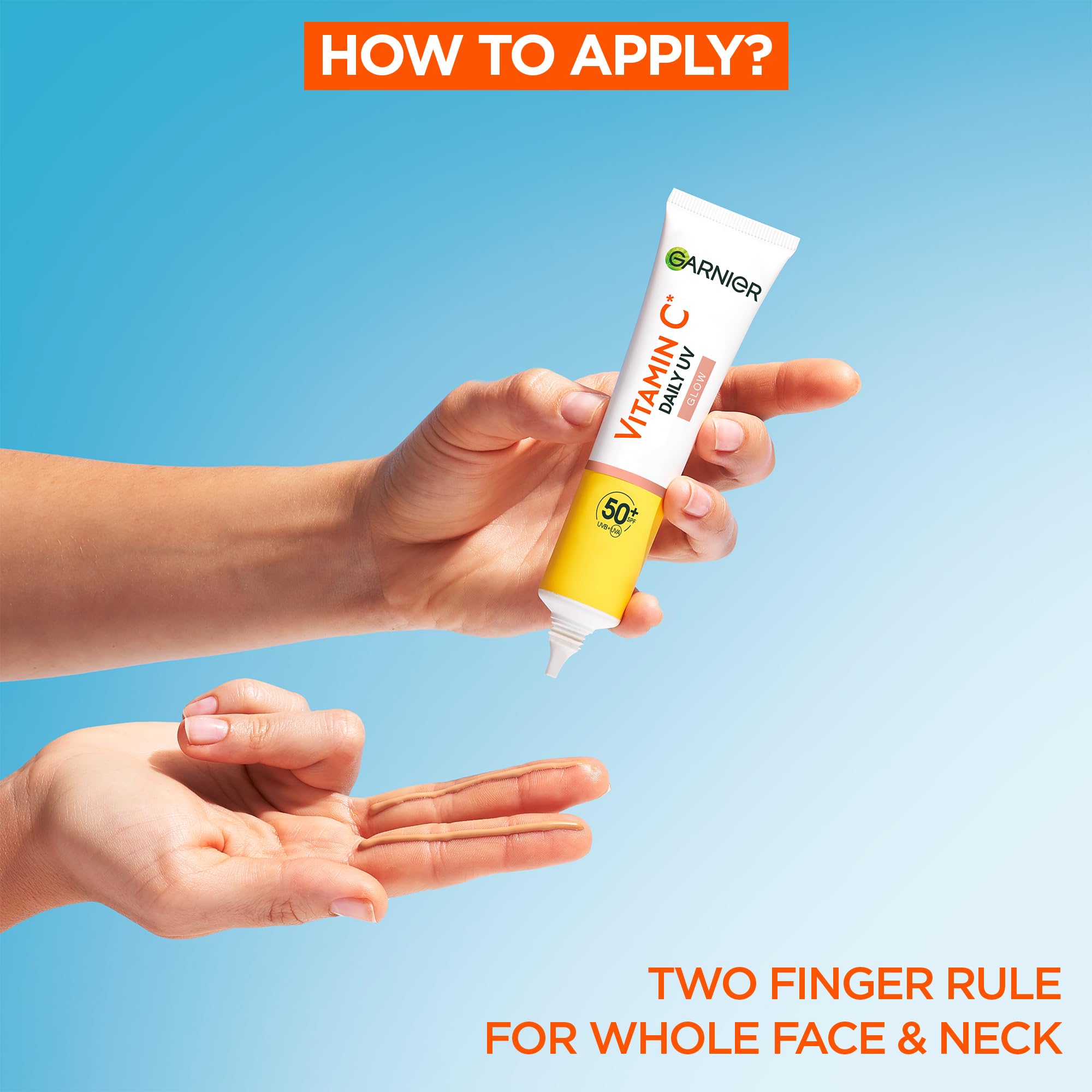 Garnier Vitamin C Daily UV Brightening Fluid Sheer Glow SPF50+ - Anti-Sun Damage Face & Neck Moisturizer - 40ml