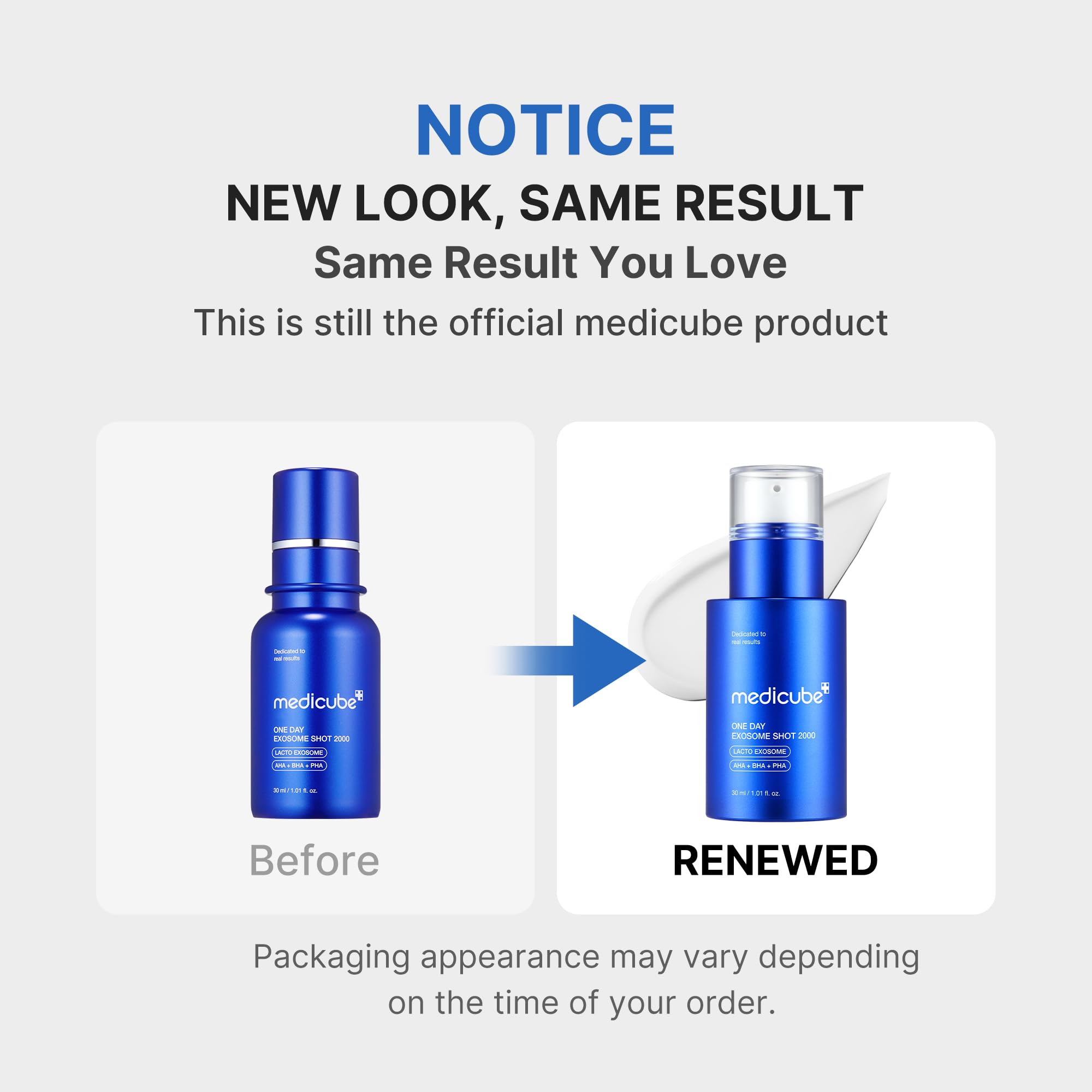 Medicube Zero Exosome Shot 2000 PPM Serum - Pore Care & Exfoliating AHA+BHA+PHA Liquid Booster - 30ml