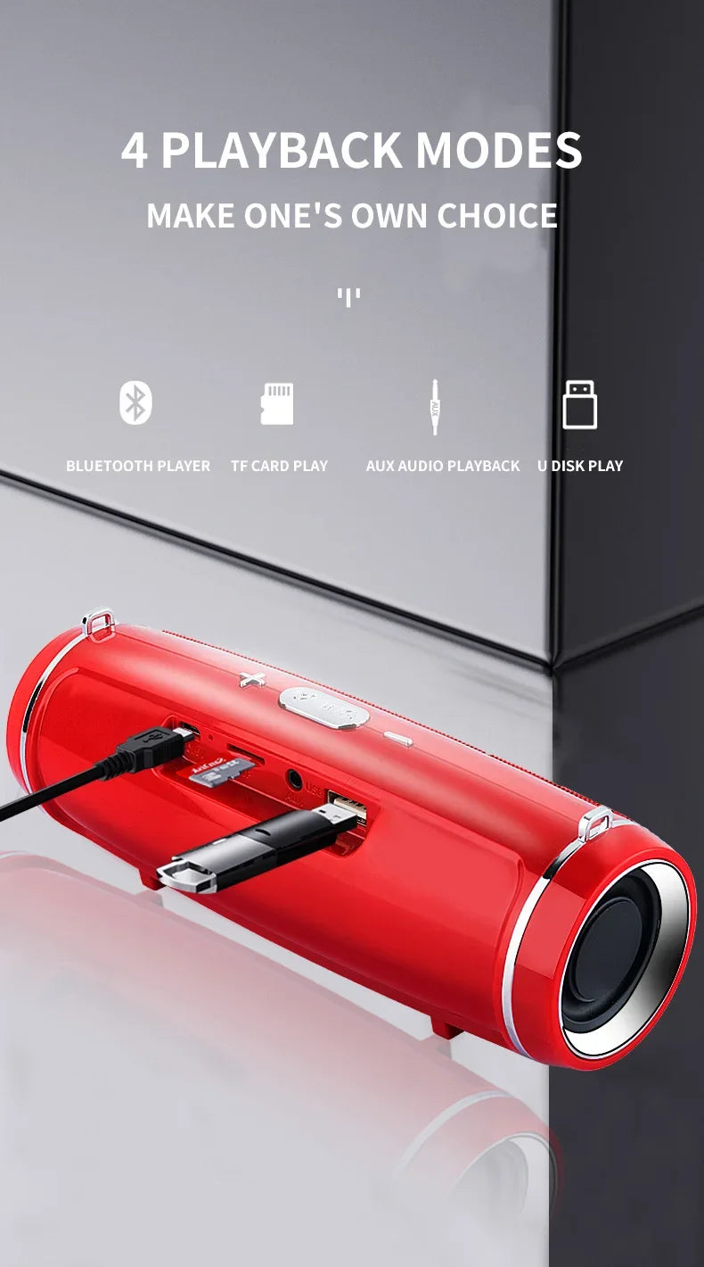 Zyvomart 200W Peak Power Portable Bluetooth Speaker IPX7 Waterproof Boom Box