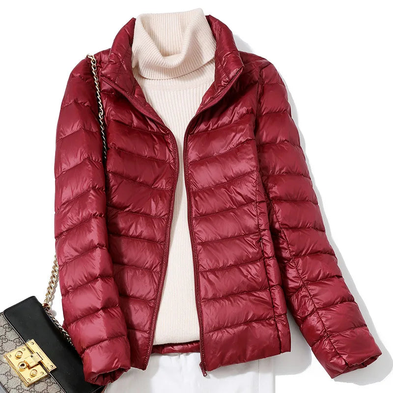 Zyvomart Women's Ultra Lightweight Packable Slim Fit Short Puffer Jacket