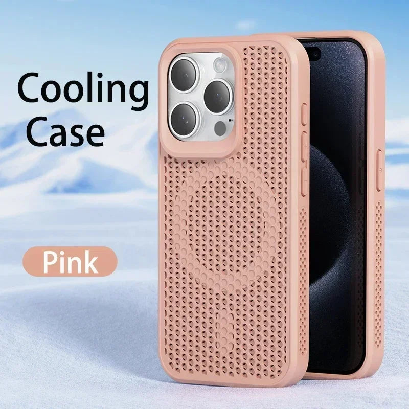 Cooling Heat Dissipation Magnetic Case for iPhone 11-17 Pro Max