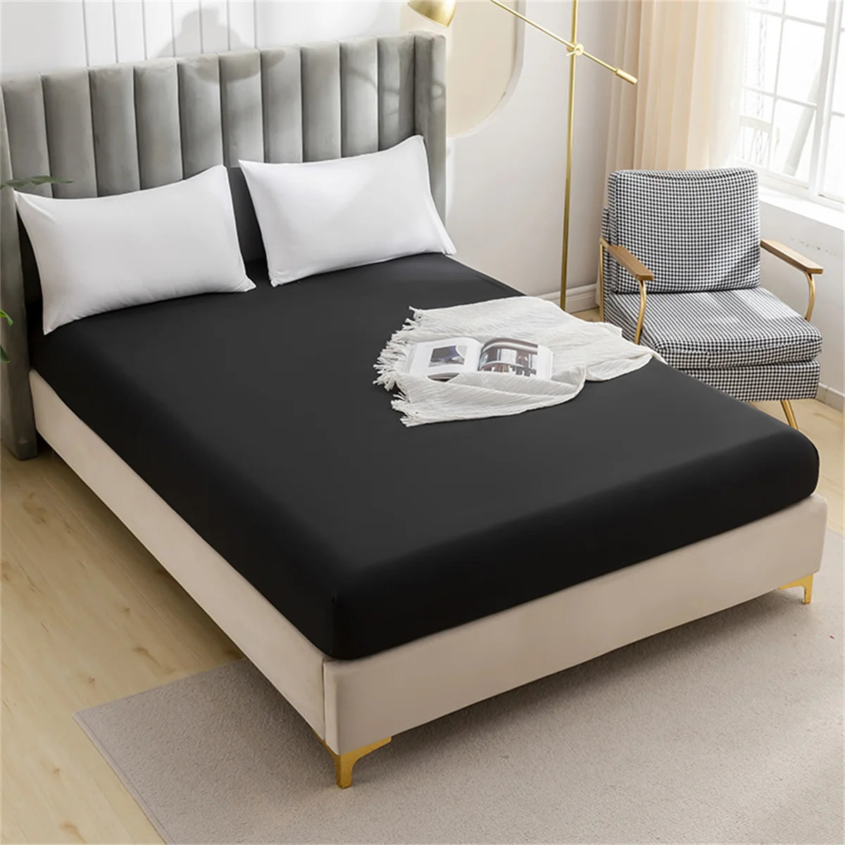 Waterproof Fitted Mattress Protector Soft Breathable Bedding Cover