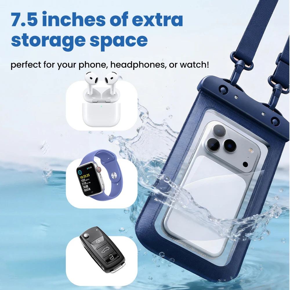 Zyvomart 7.5 Inch Touchscreen Mobile Phone Waterproof Bag for Swimming Diving