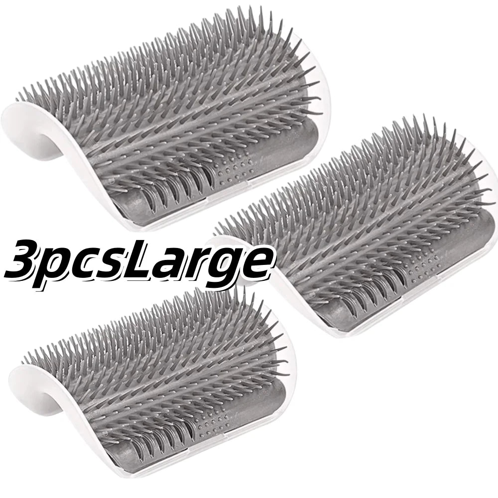 Zyvomart Cat Corner Scratcher Self Groomer with Catnip - Wall Corner Massage Comb & Hair Grooming Brush