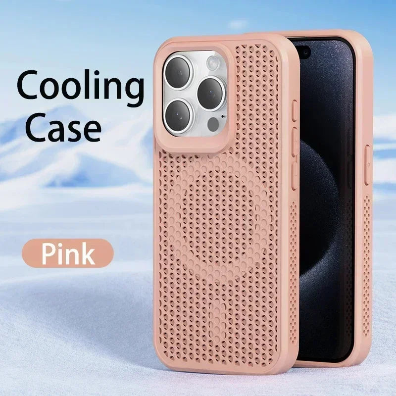 Cooling Heat Dissipation Magnetic Case for iPhone 11-17 Pro Max