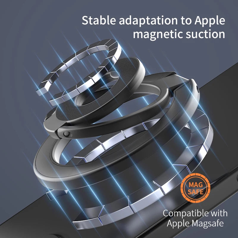 MagSafe Double Sided Magnetic Phone Ring Holder Folding Stand Grip Bracket