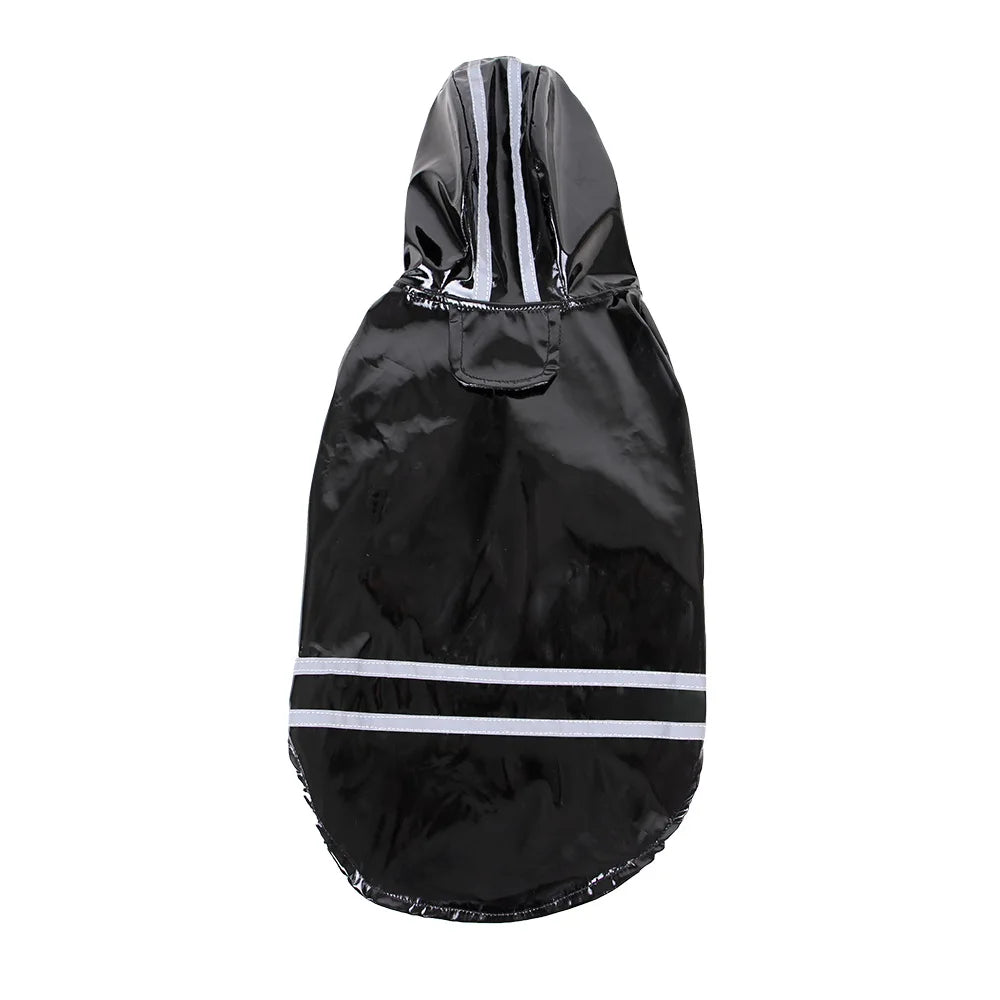 Zyvomart Summer Outdoor Waterproof Puppy Raincoat - PU Hooded Safety Jacket for Dogs & Cats