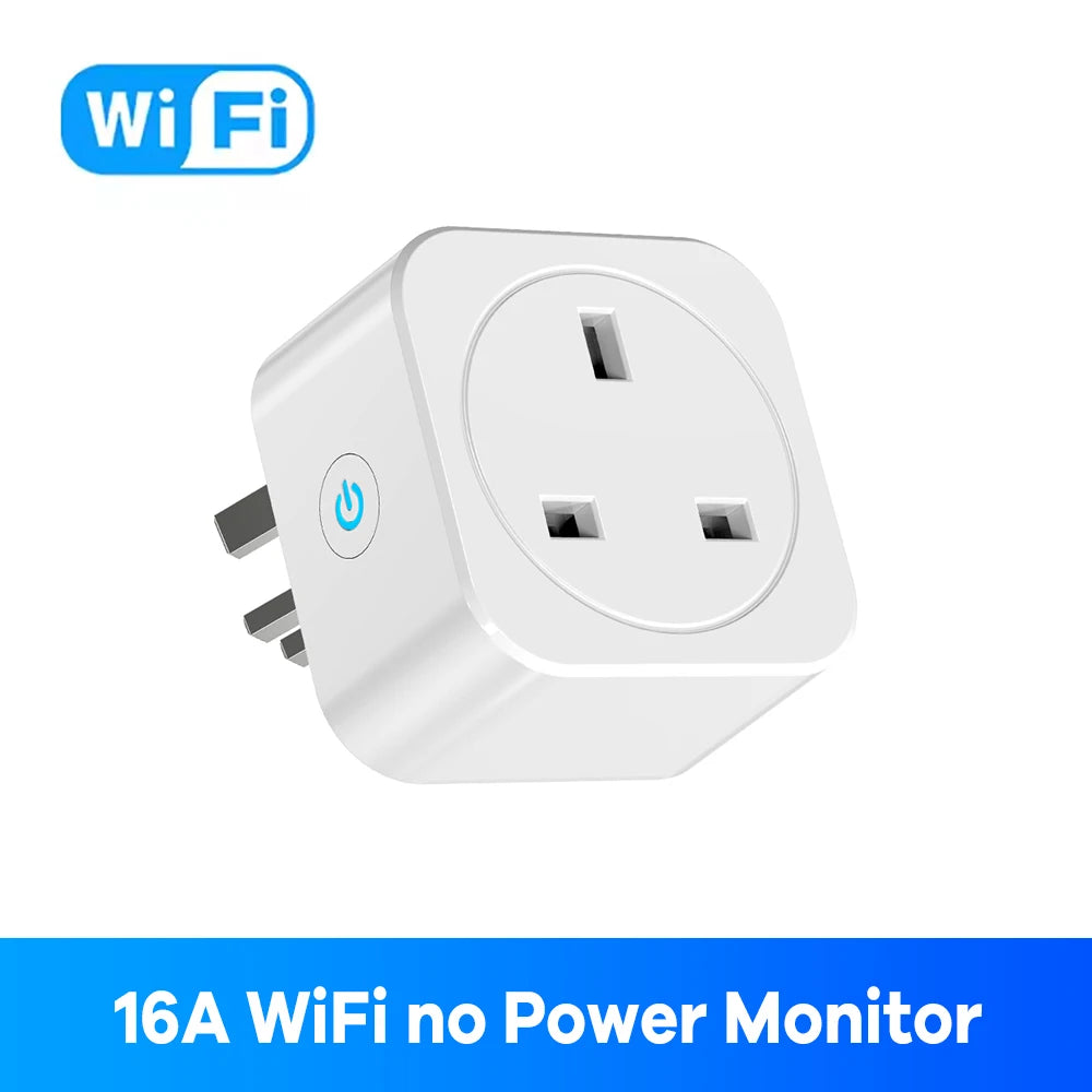 Tuya WiFi Smart Plug with Power Monitoring and Voice Control