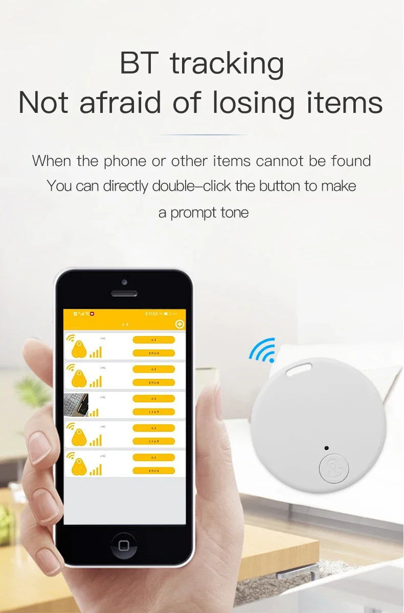 Zyvomart Mini Bluetooth Anti-Lost GPS Locator Smart Tag Key Finder & Pet Tracker