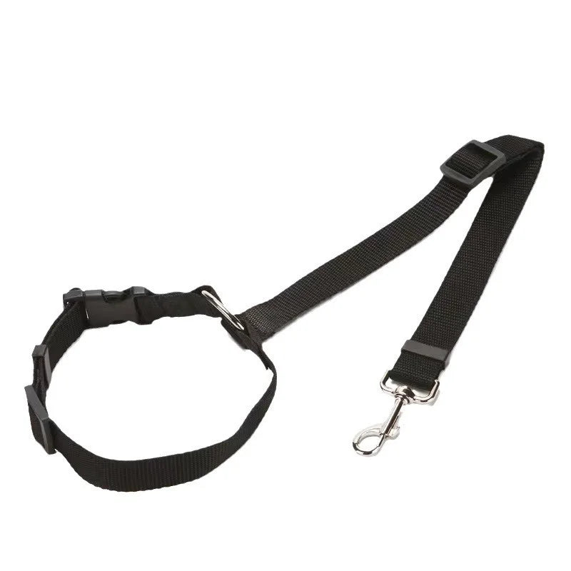 Zyvomart 2-in-1 Solid Dog Harness Leash & Adjustable Pet Car Backseat Safety Belt