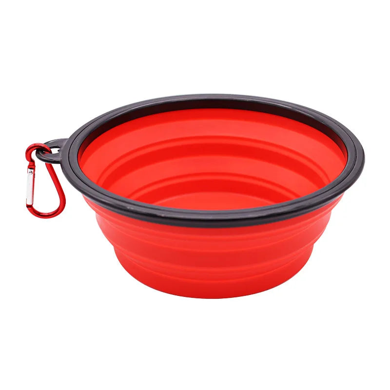 Zyvomart 2-in-1 Folding Portable Silicone Pet Feeder Bowl & Outdoor Travel Water Bottle
