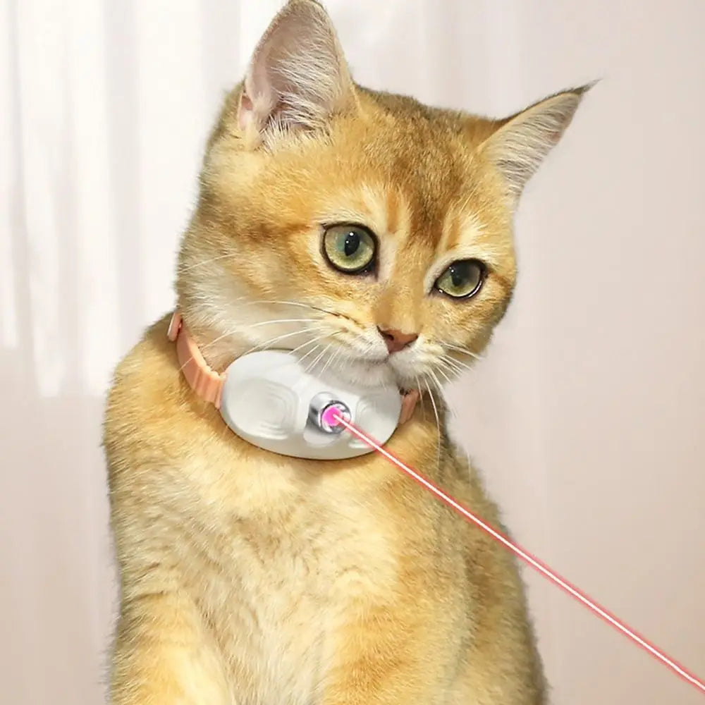 Zyvomart Smart Interactive Laser Cat-Teasing Collar - Anxiety Relief LED Infrared Toy