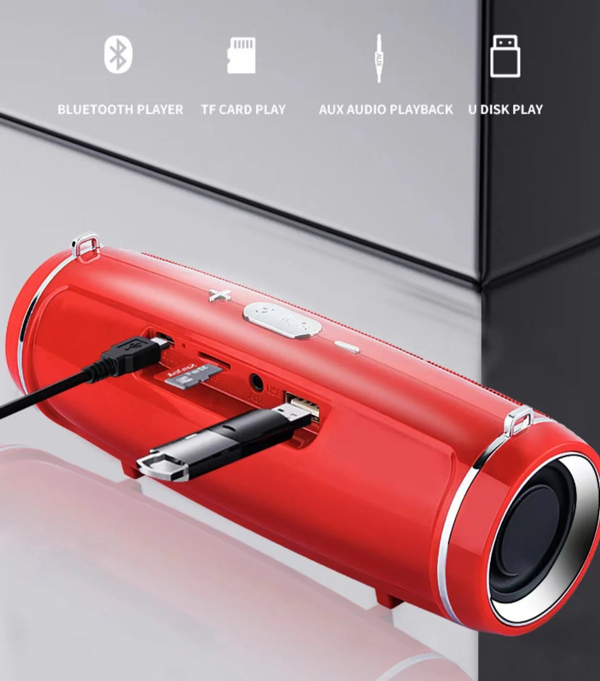 Zyvomart 200W Peak Power Portable Bluetooth Speaker IPX7 Waterproof Boom Box