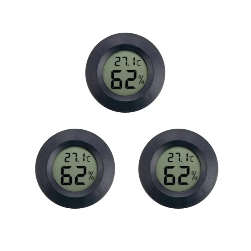 Mini Round Digital Hygrometer Thermometer with LCD Display