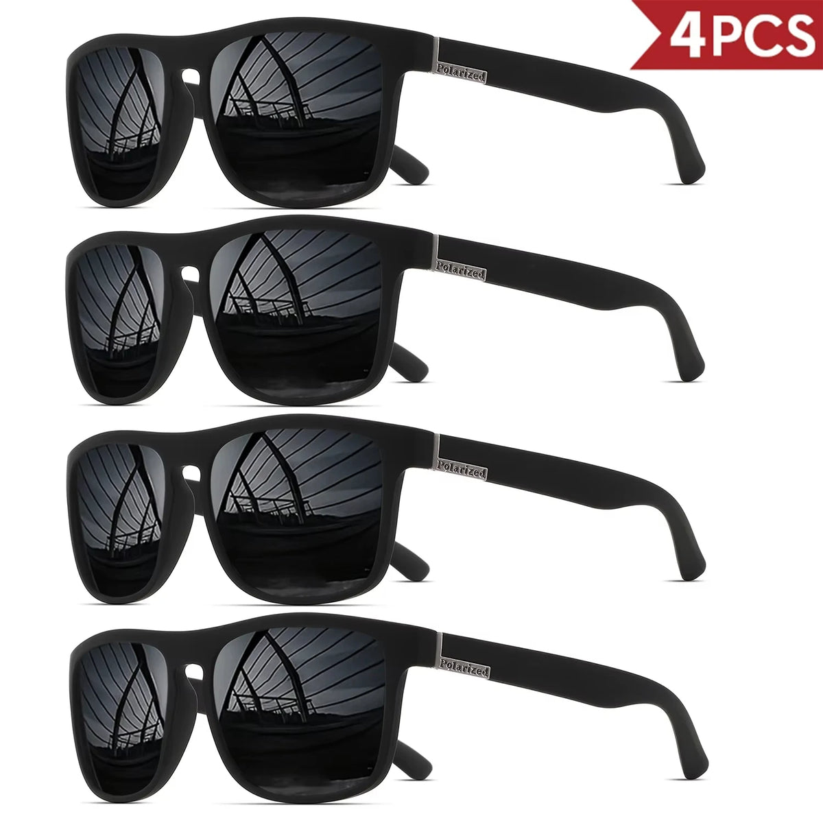 Zyvomart Men's Classical Square Polarized Sports Sunglasses UV400 PC Frame