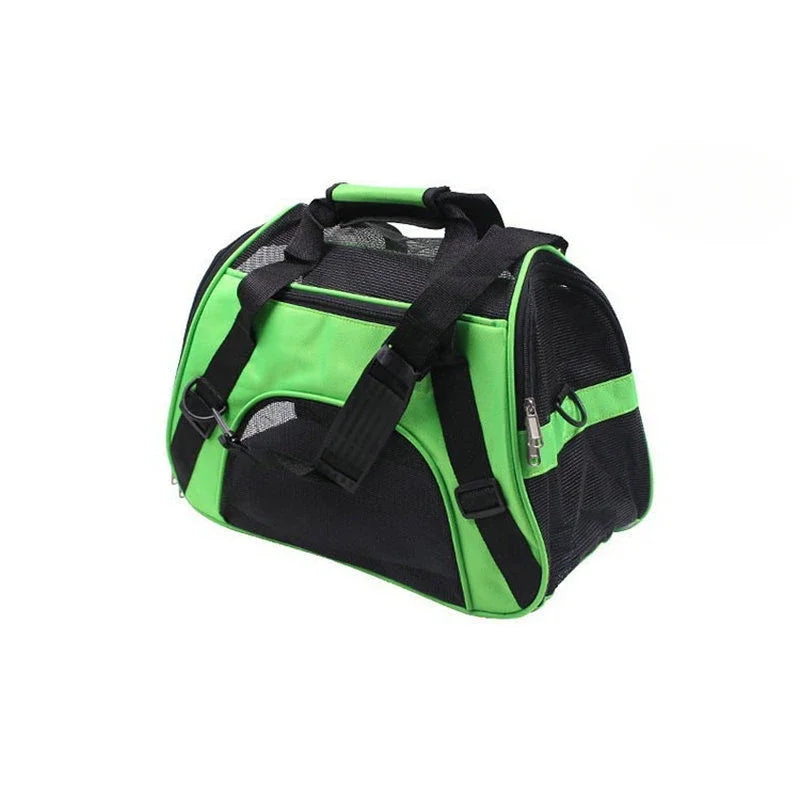 Zyvomart Portable Foldable Pet Carrier Bag - Breathable Mesh Travel Transport Handbag for Cats & Dogs