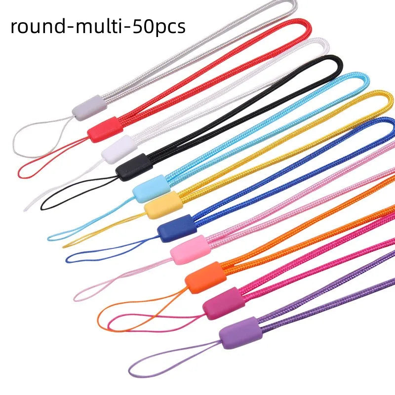 Zyvomart 50Pcs Multicolor Hand Wrist Strap Lanyard String for Mobile Phone
