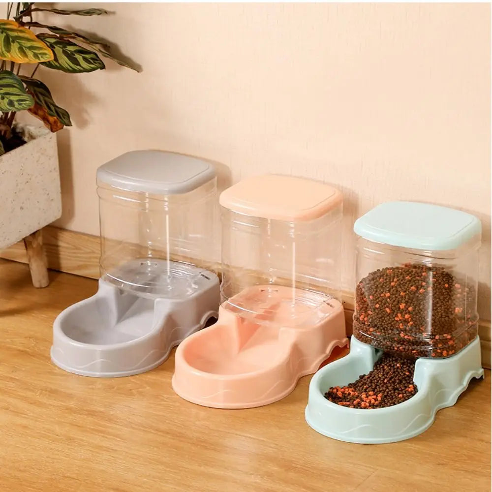 Zyvomart 3.8L Automatic Pet Feeder & Water Fountain Dispenser Bowl for Cats & Dogs