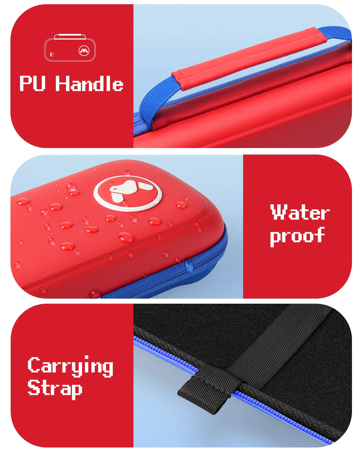 Zyvomart Waterproof Travel Carrying Case for Nintendo Switch 2 & Switch OLED