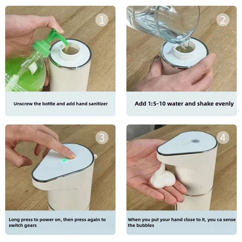Automatic Foam Soap Dispenser with USB Charging and Smart Sensor for Bathroom