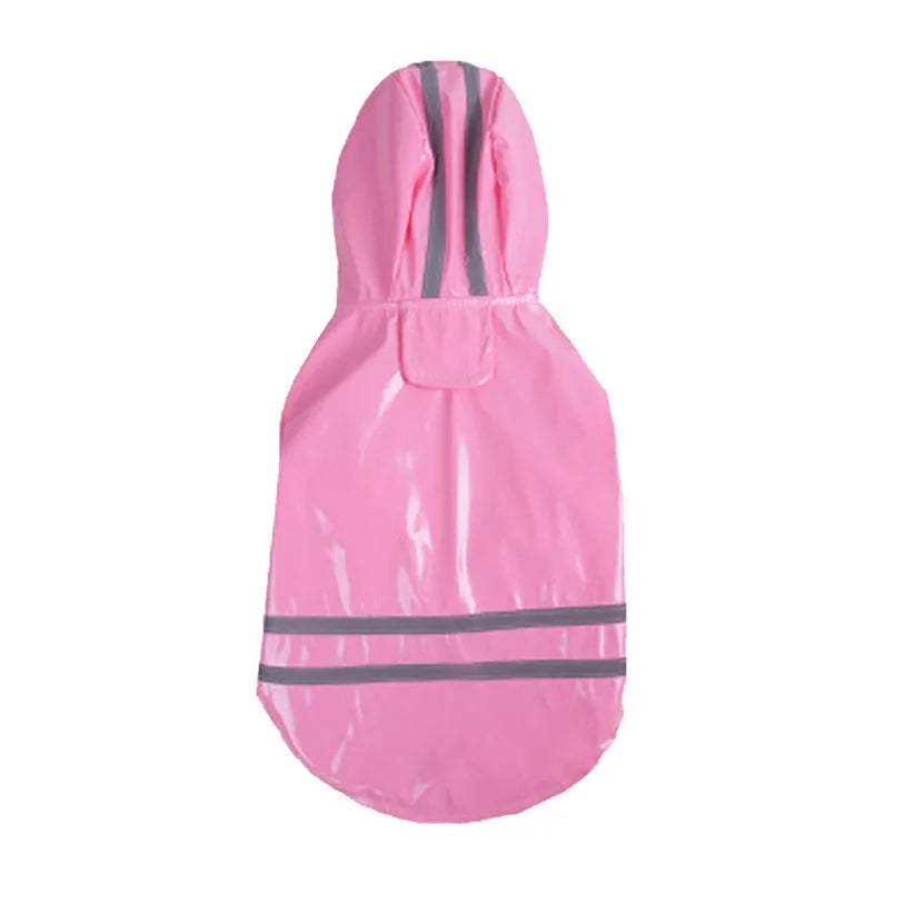 Zyvomart Summer Outdoor Waterproof Puppy Raincoat - PU Hooded Safety Jacket for Dogs & Cats