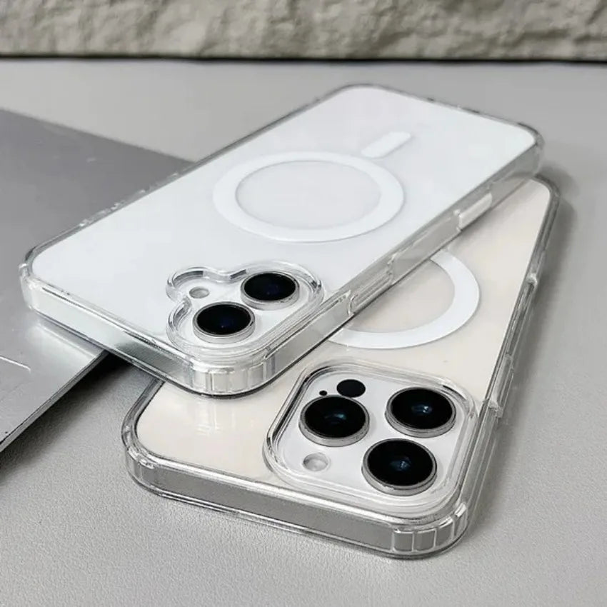Zyvomart Premium Crystal-Clear Magnetic Silicone Case for iPhone