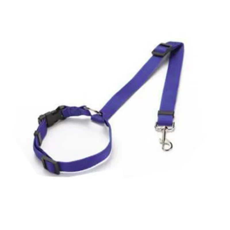 Zyvomart 2-in-1 Solid Dog Harness Leash & Adjustable Pet Car Backseat Safety Belt
