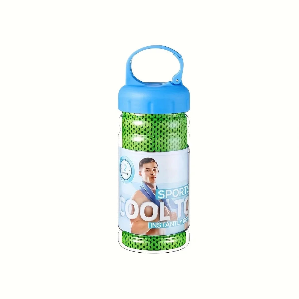 Zyvomart 30×80cm Portable Quick Dry Ice Towel with Bottle Mount Holder