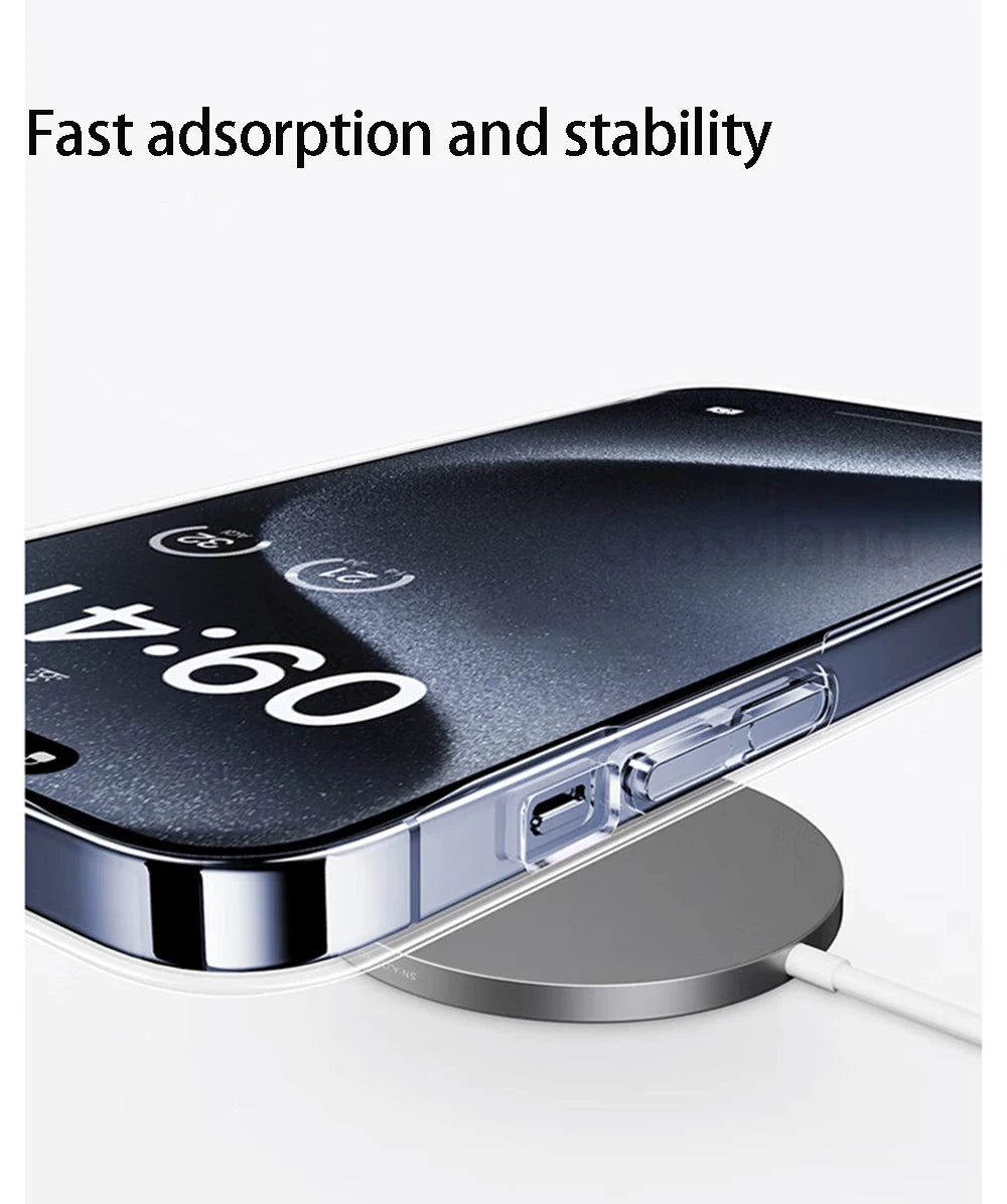 Clear Magnetic Shockproof Case for iPhone 7-16 Pro Max and XR