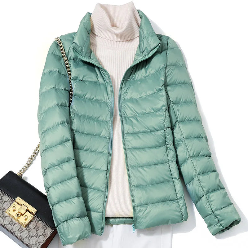 Zyvomart Women's Ultra Lightweight Packable Slim Fit Short Puffer Jacket