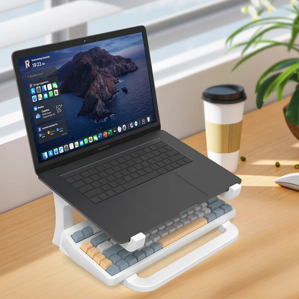 Zyvomart Portable Ergonomic Laptop Stand with Keyboard Mount Desktop Lift
