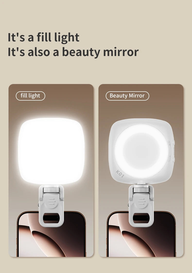 Zyvomart Portable Phone Selfie Light Rechargeable Pocket Makeup Fill Lamp