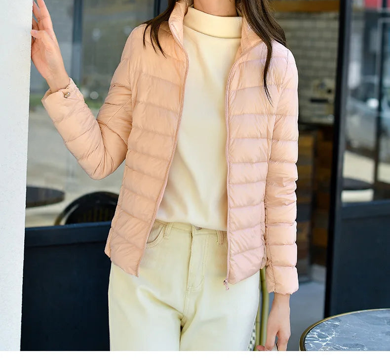 Zyvomart Women's Ultra Lightweight Packable Slim Fit Short Puffer Jacket