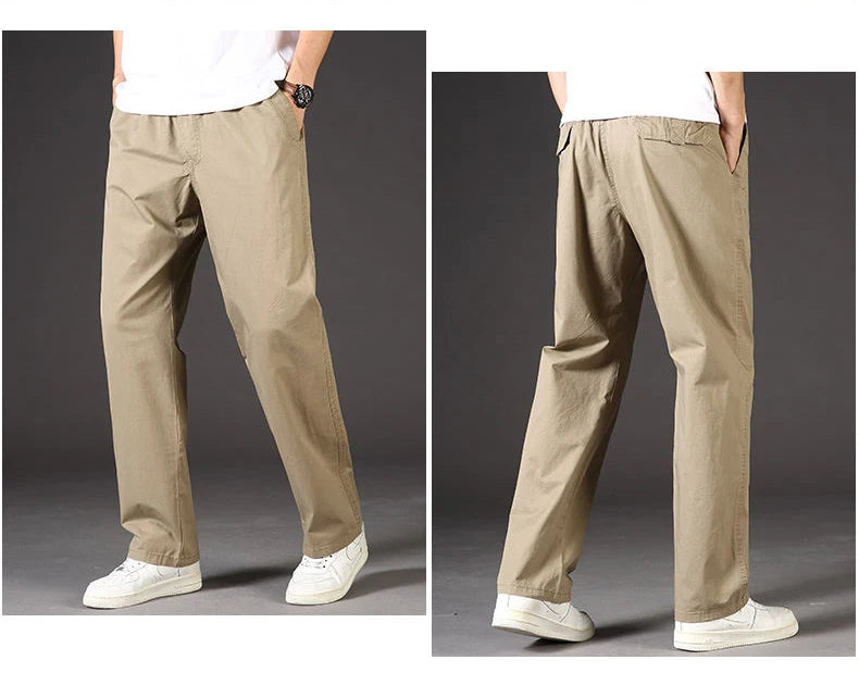 Zyvomart Men's Cotton Cargo Pants Large Size Casual Work Wear Climbing Joggers