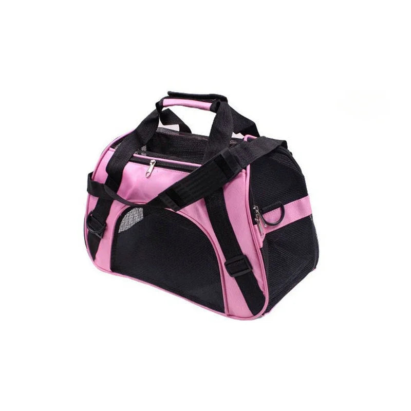 Zyvomart Portable Foldable Pet Carrier Bag - Breathable Mesh Travel Transport Handbag for Cats & Dogs