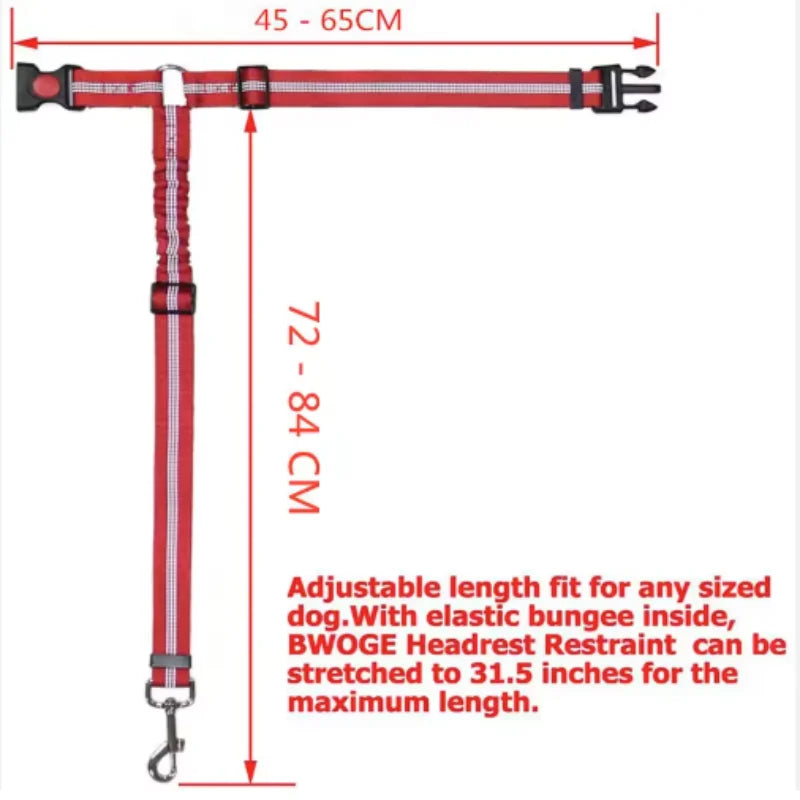 Zyvomart 2-in-1 Solid Dog Harness Leash & Adjustable Pet Car Backseat Safety Belt